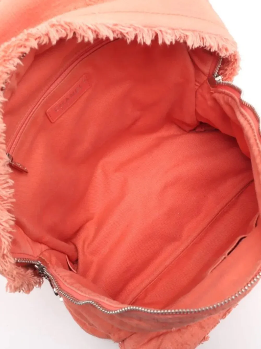 Chanel CC Logo Chain Backpack Orange
